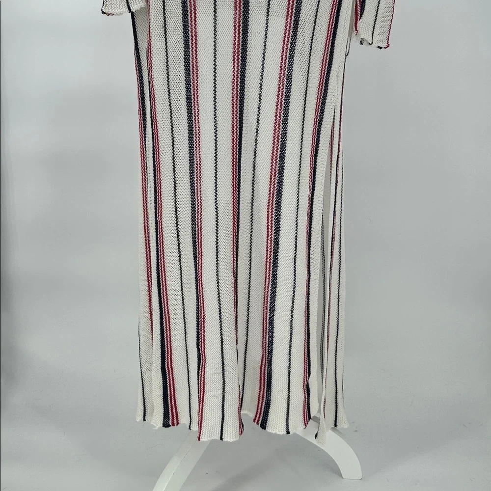 Lost + Wander Striped Knit Duster Cardigan Cream Red Blue XS S Women Boho - Picture 8 of 10